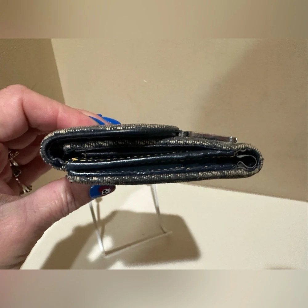 Christian Dior Navy Trotter Saddle Bifold Wallet